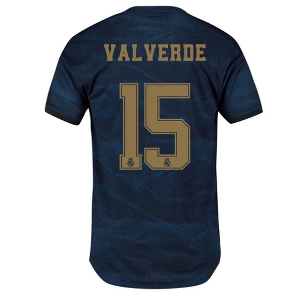 Camiseta Real Madrid NO.15 Valverde Segunda equipación 2019-2020 Azul